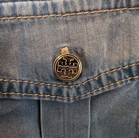 Tory Burch Light Denim Blue Belted Brigette Shirt Dress - Size 6 (M) - Picture 7 of 16